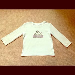 Powder Bleu “Crown” Appliqué Top M